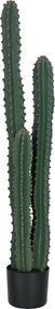 Cacto artificial de grande realismo, planta artificial de grandes dimensões, dim. Ø 18 x 120 cm (altura), verde