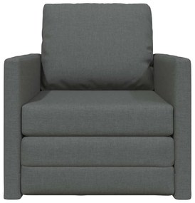 Sofá Cama 2 em 1 Cinza Escuro 74x77x81 cm Tecido