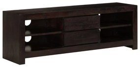 Móvel TV madeira de acácia maciça 120x30x40 cm castanho escuro