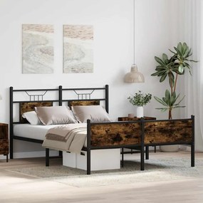 Estrutura cama s/ colchão derivados de madeira carvalho fumado