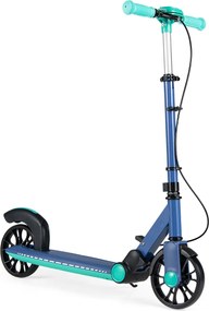 Trotinete dobrável para crianças +6 anos 2 rodas iluminadas com Guiador ajustável em 3 alturas Plataforma antiderrapante Azul