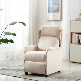 Cadeira Recliner em Tecido Creme