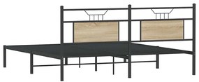 Estrutura cama s/ colchão derivados de madeira carvalho sonoma