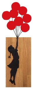 Acessório Decorativo de Parede Ma-368 – Nogueira e Preto – 70 x 62 cm
