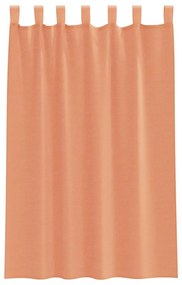 Cortinas de voile com laços 2 pcs terracota 140x175 cm