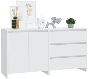 Aparadores 2 pcs madeira processada branco