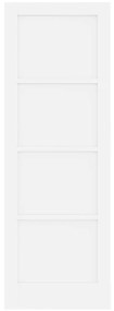 Porta Interior "ORKDAL" Branca 73.5x211x4 cm Madeira Sólida de Pinheir