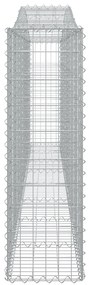 Cestos gabião arqueados 6pcs 400x30x100/120cm ferro galvanizado