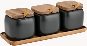 Potes com tabuleiro para servir Essentials, conjunto de 4