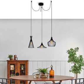 Candeeiro de Teto Mezopotamya – Preto – 114 cm de Diâmetro x 130 cm de