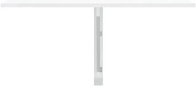 Mesa de parede dobrável derivados de madeira branco brilhante