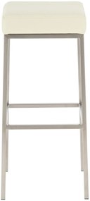 Banco de bar Montreal em couro sintético 37 x 83 x 37 cm Creme
