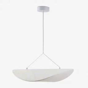 Luminária De Teto Led Em Tecido Zelvon Branco & ↔︎ 60 Cm - Sklum