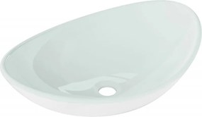 Mexen Sonia lavatório de vidro de bancada 54 x 37 cm, branco - 24145430