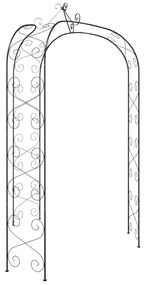 Arco de jardim Ø180x255 aço preto