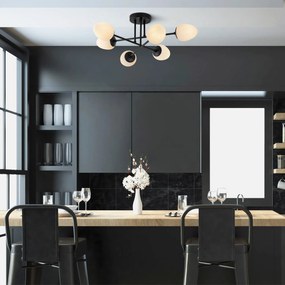 Candeeiro Camflo – Preto e Creme – 81 x 81 cm