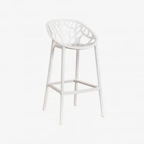 Banqueta Alta De Polipropileno Ores Gardénia Branco & ↑75 Cm - Sklum