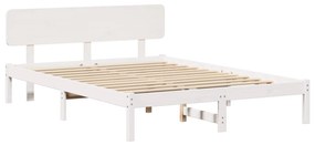 vidaXL Estrutura da Cama com cabeceira Branco 150 x 200 cm