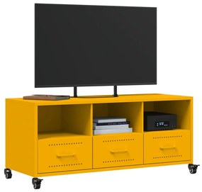 Móvel TV 100,5x39x43,5 cm aço laminado a frio amarelo mostarda