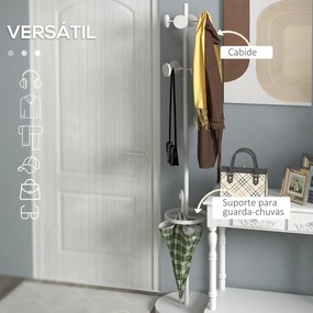 Cabide de Pé Ålesund com Suporte para Guarda-Chuvas – Ø34x177 cm – Bra