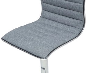 Conjunto de 2 bancos de bar em tecido cinzento LUCERNE Beliani