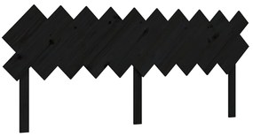 Estrutura de cama com cabeceira 200x200 cm madeira maciça preto
