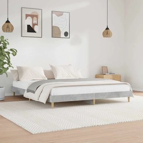 vidaXL Estrutura de cama 120x200 cm derivados de madeira cinza cimento