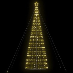 vidaXL LED Árvore de Natal 1534 LEDs Branco Quente 500 cm