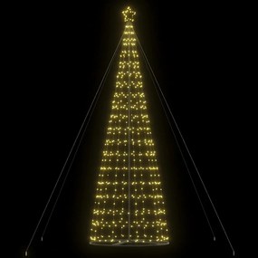 vidaXL LED Árvore de Natal 1534 LEDs Branco Quente 503 cm