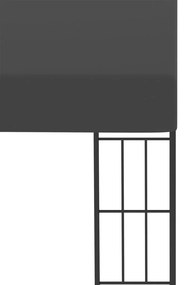 Gazebo de montagem na parede 3x4 m tecido antracite