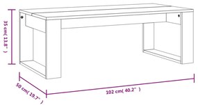 Mesa de centro 102x50x35cm derivados de madeira carvalho sonoma