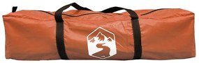 Tenda de campismo tipi para 4 pessoas impermeável laranja