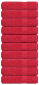 Toalhas de mãos 10 pcs 50x100 cm 360 gsm 100% algodão vermelho