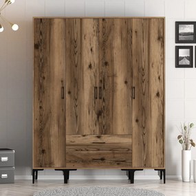 Roupeiro Kumsal STS – Nogueira – 160x47,5x201,4 cm