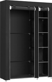 Guarda Roupa de tecido 175 x 110 cm preto