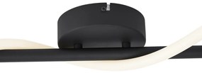Plafon Moderno Preto Incl. LED Regulável em 3 Níveis - Keri Moderno
