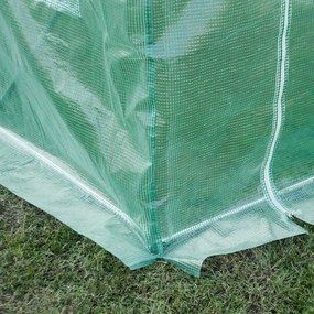 Outsunny Cobertura de Estufa com 6 Janelas e Porta para Jardim Anti-UV