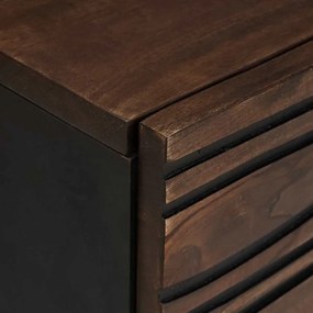 Mesa de Centro - 80 x 50 x 40 cm, feita de madeira maciça e MDF.