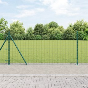 Cerca Euro com 13 Postes Flangeados 1x25 m Aço Galvanizado