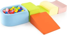Conjunto de escalada e rampa infantil de 5 peças (BOLAS NÃO INCLUIDAS) Blocos de construção de esponja com piscina de bolas Capa lavável Criativo Mult