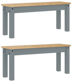 3 pcs conjunto de jantar Panama madeira pinho maciça cinzento
