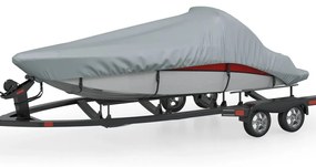vidaXL Cobertura para barcos 660x235x40 cm cinzento