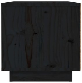 Mesas de cabeceira 2 pcs 40x34x35 cm pinho maciço preto