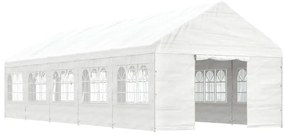 Gazebo com telhado 11,15x4,08x3,22 m polietileno branco