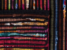 Tapete de algodão multicolor escuro 160 x 230 cm BARTIN Beliani