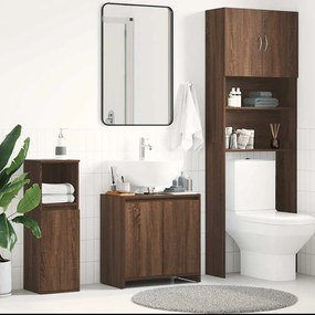 Armário p/ WC 60x33x61 cm derivados madeira carvalho castanho