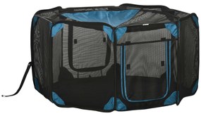 PawHut Parque Cães 8 Painéis Animais Estimação Bolsa Transporte Portátil Ø126x58cm Azul