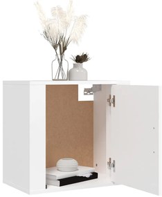Mesa de cabeceira de parede 50x30x47 cm branco