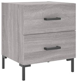 Mesas de cabeceira 2 pcs derivados de madeira sonoma cinza