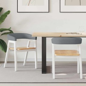 vidaXL Cadeiras de Jantar 2 pcs Branco 54 x 57 x 73 cm